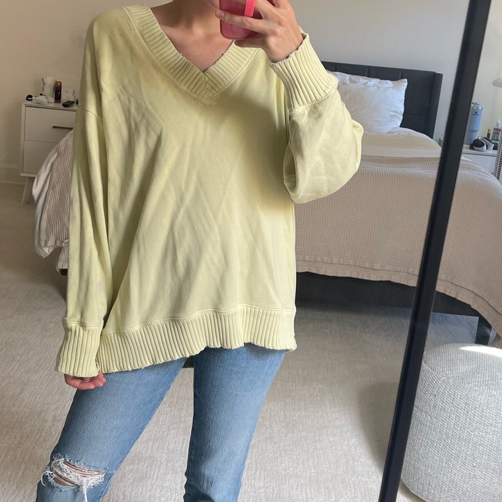 “Aerie” Women’s Oversized Sweatshirt, Size S, Lime Green